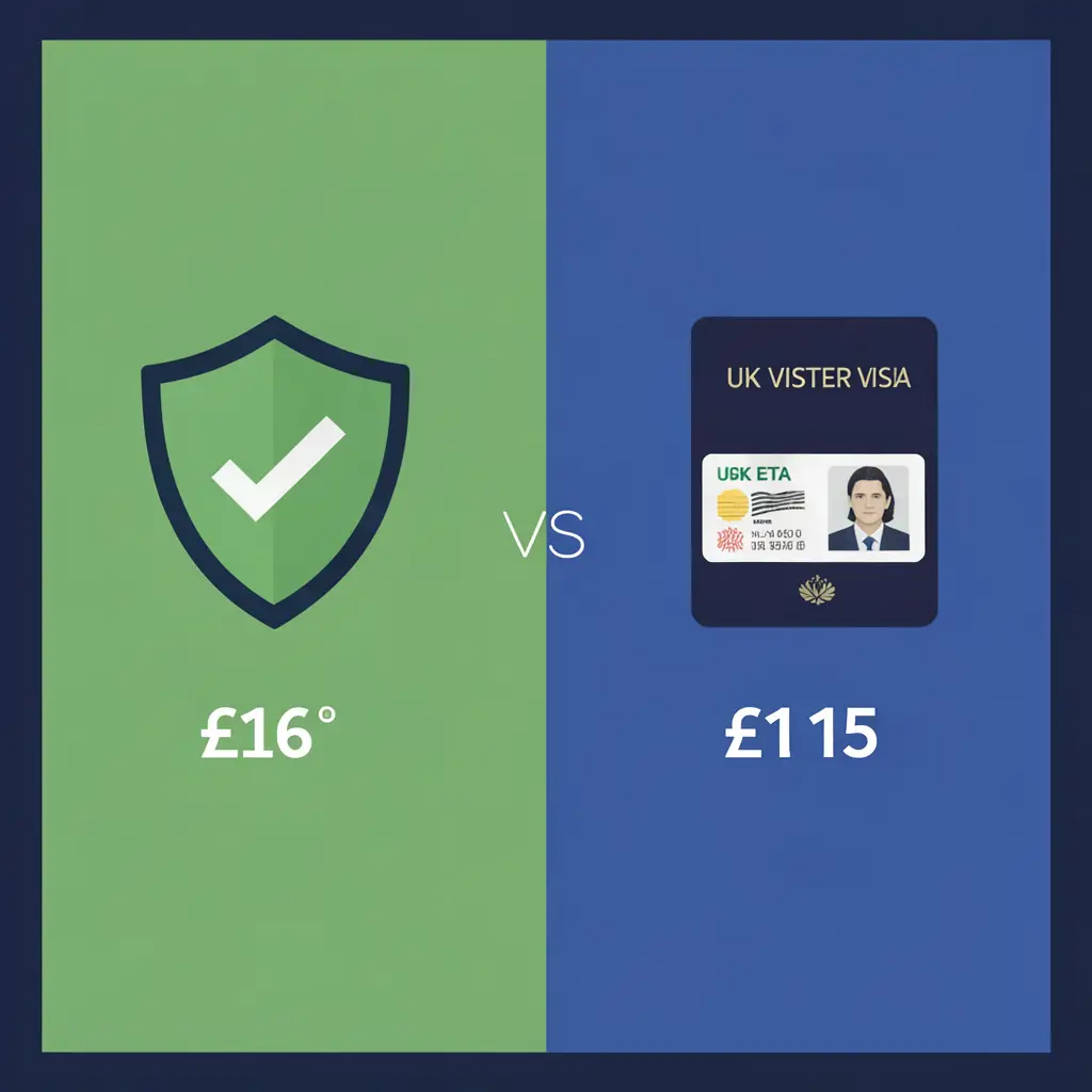 UK ETA vs UK visa comparison 2026 — cost, processing time and eligibility