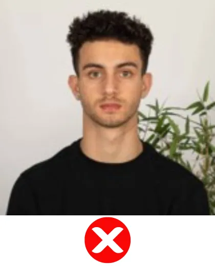 UK ETA Foto abgelehnt — Objekte im Hintergrund