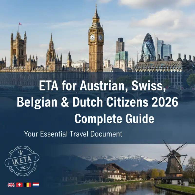 UK ETA for Austrian, Swiss, Belgian, Dutch Citizens 2026 — Complete Guide